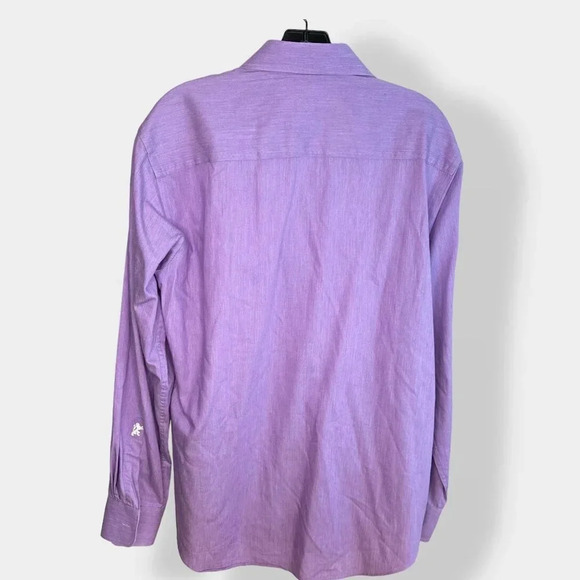 Bugatchi Uomo Purple Cotton Button Up Shirt‎ - Picture 2 of 4